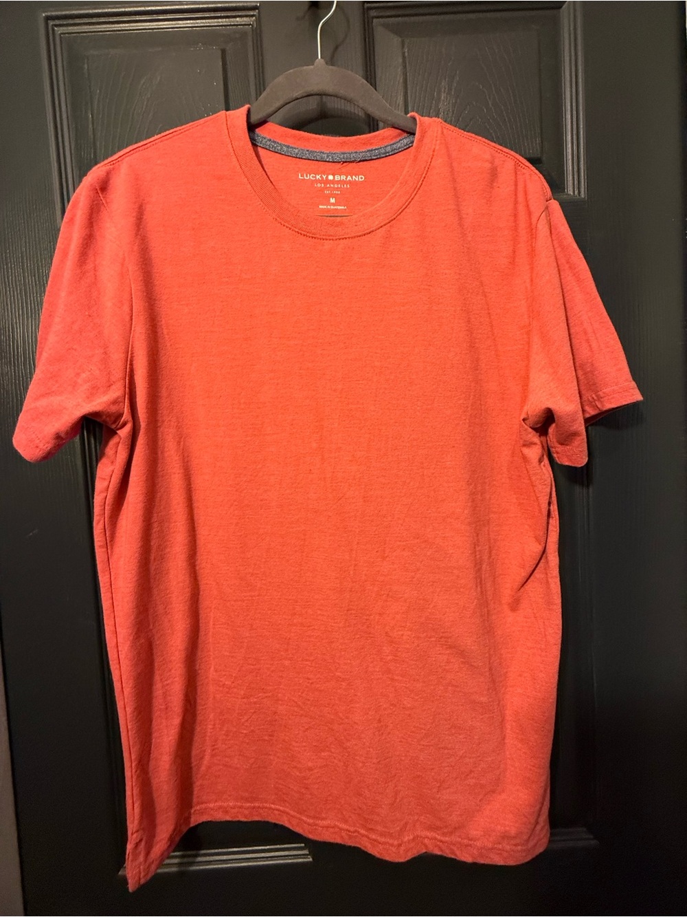 Lucky Brand Men’s Medium Red Crew Neck T-Shirt Soft Tri Blend EUC